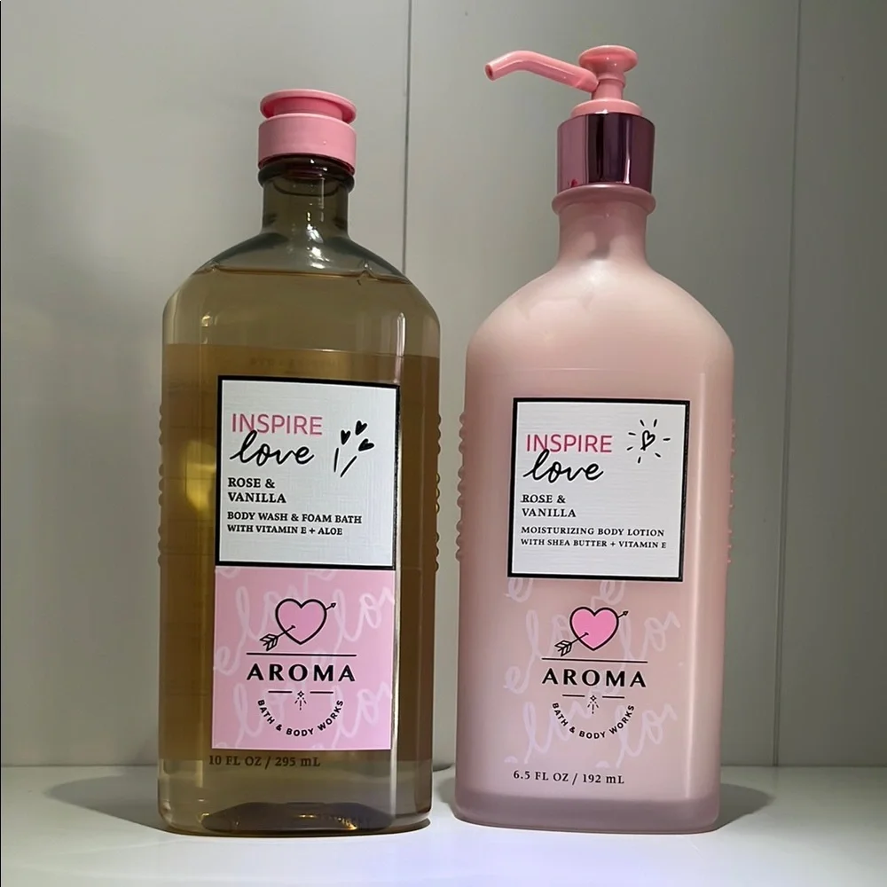 ROSE & VANILLA AROMATHERAPY FOAM BATH & BODY LOTION-NEW